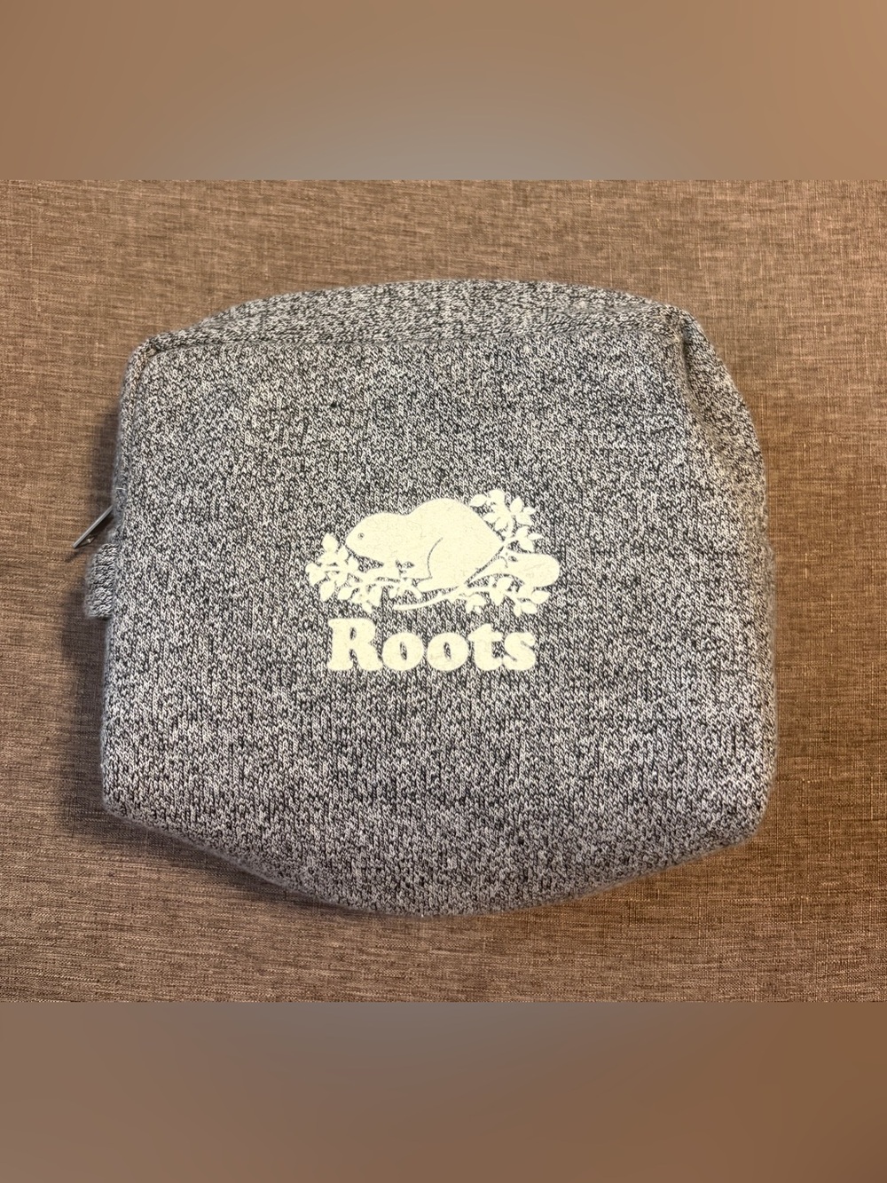Roots Salt and Pepper Cosmetic Cotton Blend Toiletries Case Cottagecore Canadian